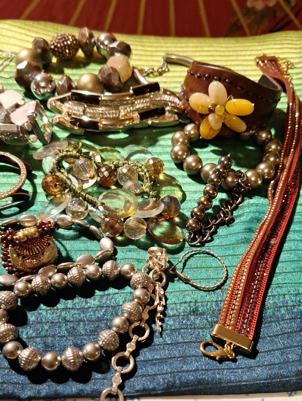 Assorted Women's Fashion Bracelets - Yellow Flower Accent